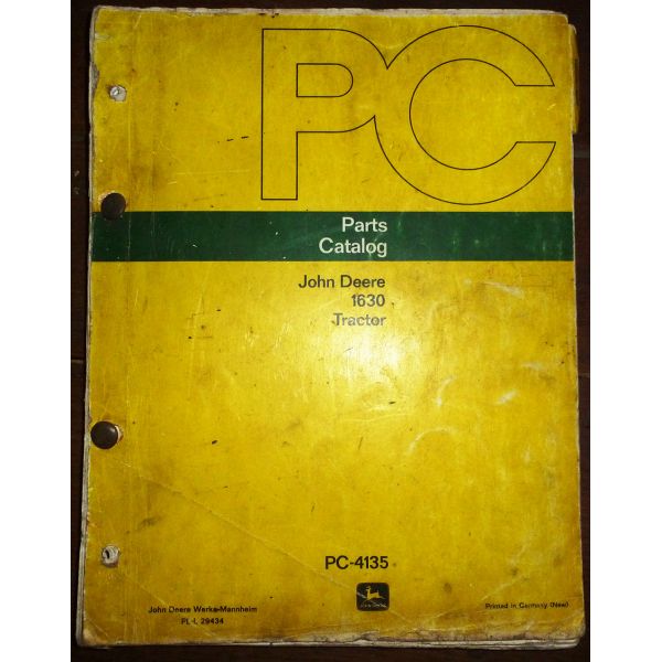 JOHN DEERE 1630  CATALOGUE DES PIECES DETACHEES  Ref : CP-JD-1630