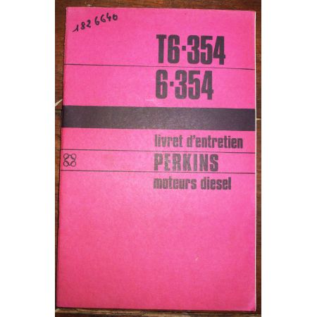 PERKINS T6-3564 et 6-354  Livret d'entretien  ME-PERK-T6-354