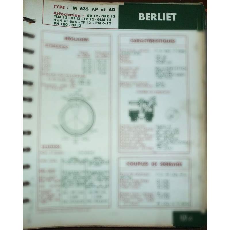 copy of M635-40A et C Fiche Technique Berliet