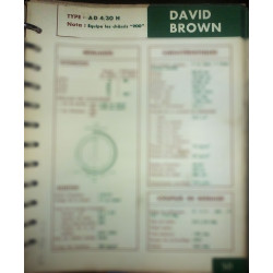 AD 4/30 H Fiche Technique David brown