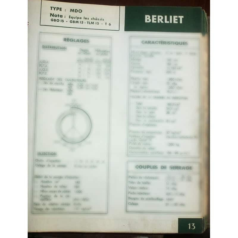 copy of M635-40 A-C Fiche Technique Berliet
