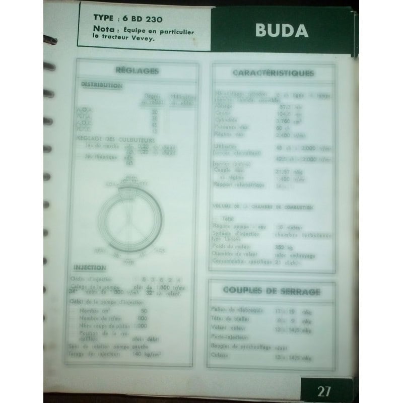 BUDA 6-BD-230

Pour tracteurs VEVEY

Ref : FT-BUD-27