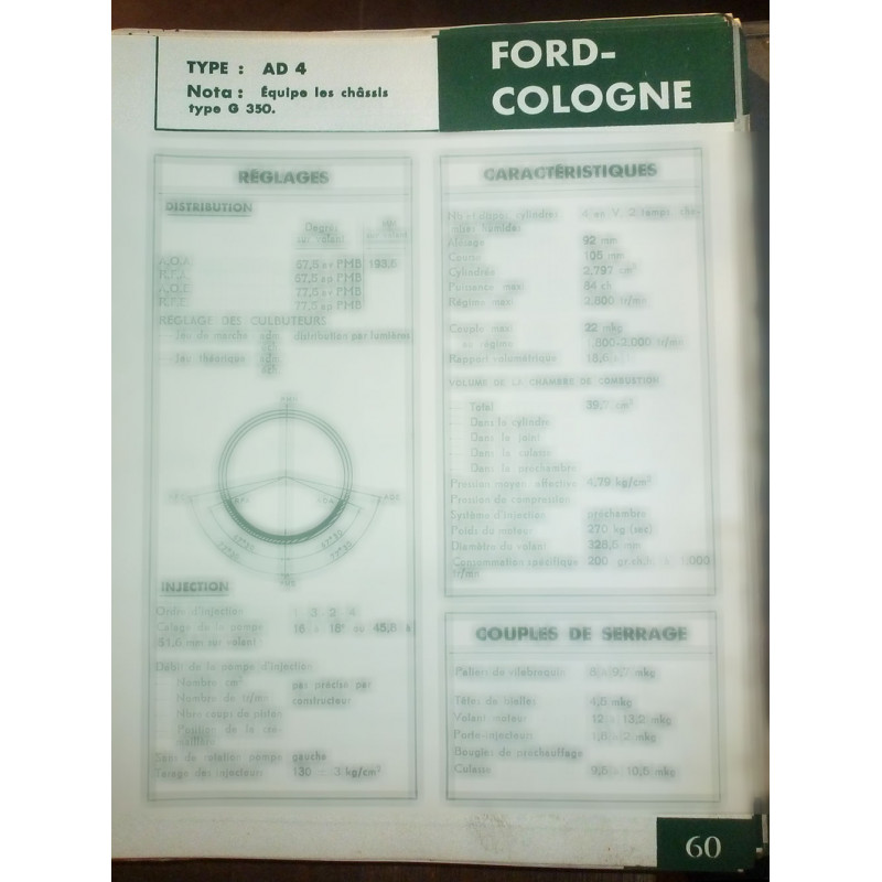 copy of 590E-660E Fiche Technique Ford