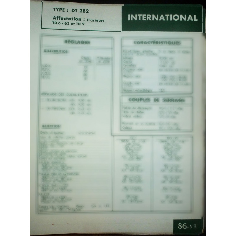 copy of D206 Fiche Technique IH