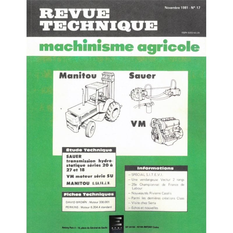10-27 - Serie SU Revue Technique Manitou Sauer