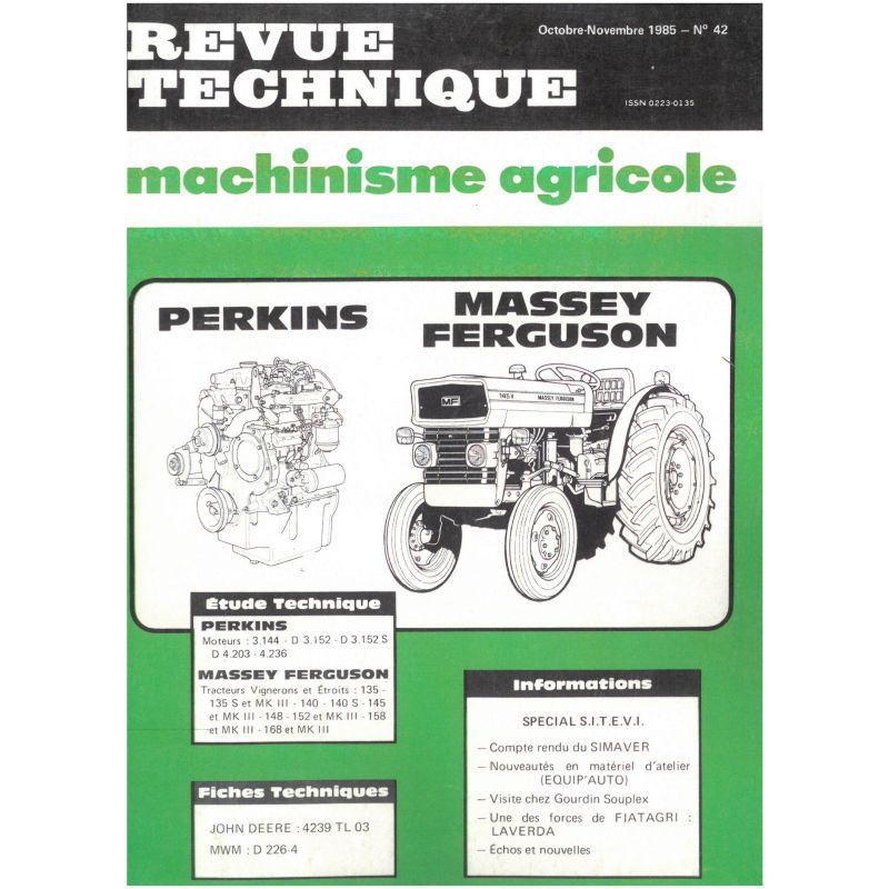 135 168 MKIII Revue Technique Agricole Massey Ferguson