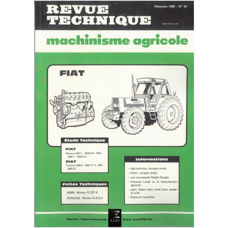 880 980 Revue Technique Agricole Fiat Someca
