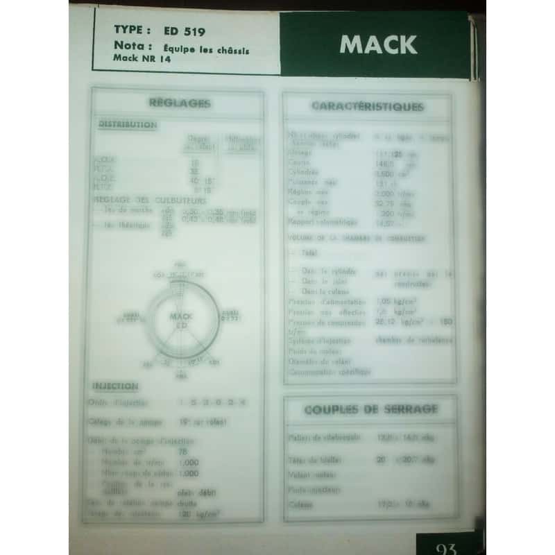 copy of END673E-P ENDT673 A-B-C Fiche Technique Mack