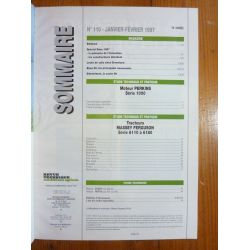 Serie 6110 A 6180 Revue Technique Agricole Massey Ferguson et Perkins