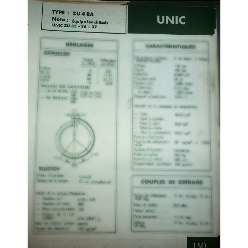 UNIC ZU 4 RA

Chassis ZU 35 - 36 - 37

Ref : FT-UN-130