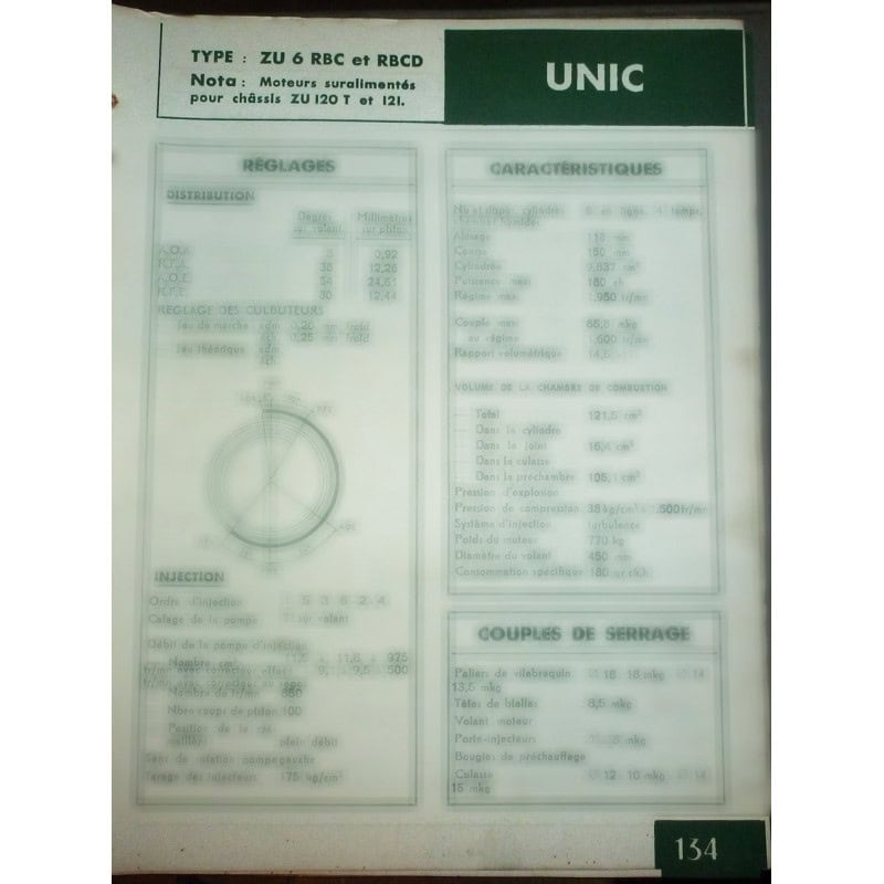 UNIC ZU 6 RBC et RBCD

Chassis ZU 120T et 121

Ref : FT-UN-134
