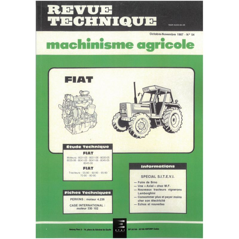 xx-90 Revue Technique Agricole Fiat Someca