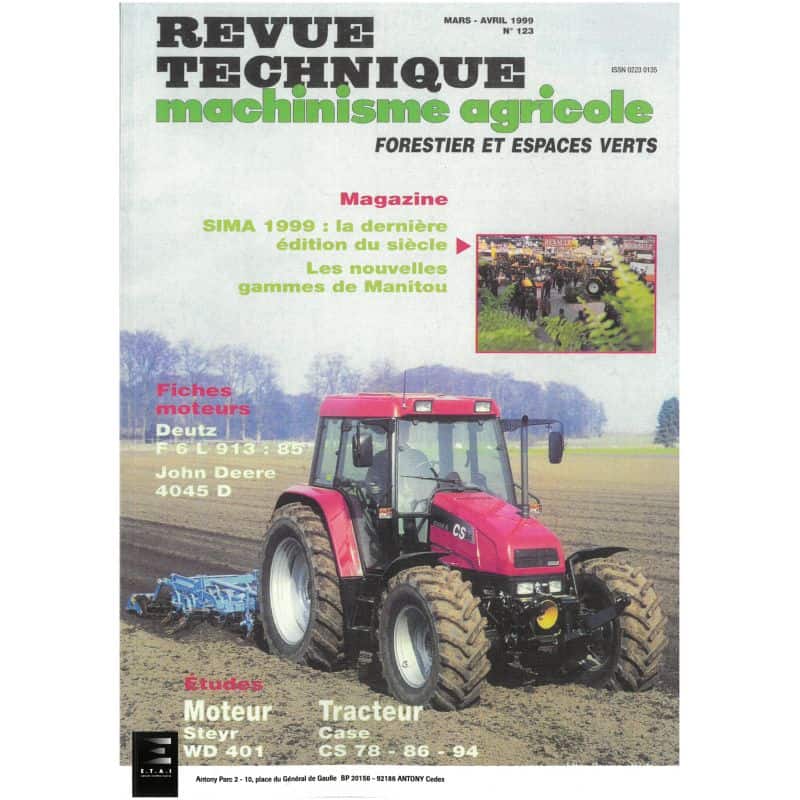 CS78 86 94 Revue Technique Agricole Case Axial