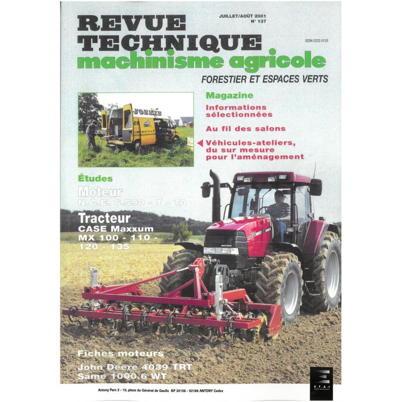 MAXXUM MX100 110 120 135 Revue Technique Agricole Case Axial