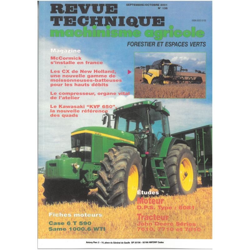 7610 7710 7810 Revue Technique Agricole John Deere