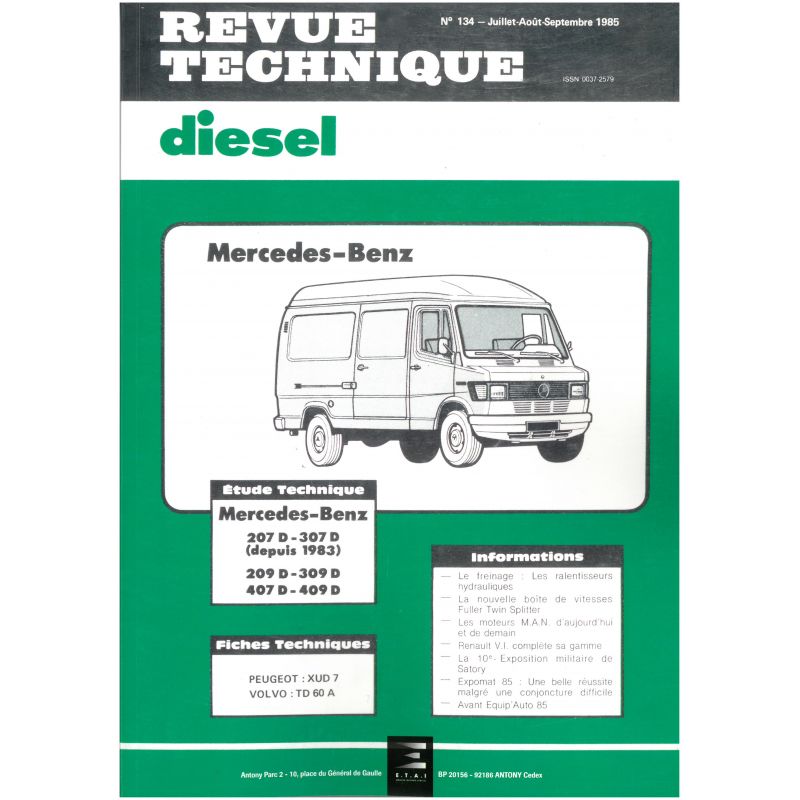 207 307 209 309 407 409 Revue Technique Mercedes