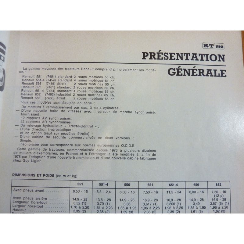 551 651 Revue Technique Tracteur Renault 651 Gratuit