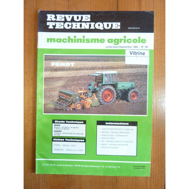 310 311 312 Revue Technique Agricole Fendt