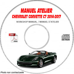 CHEVROLET CORVETTE C7 cabriolet de 2014 à 2017

Manuel d'atelier sur CD-ROM  de 7169 pages