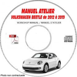VW VOLKSWAGEN BEETLE de 2012 à 2019

Types: 5C + 5C1 + 5C7 

Manuel d'Atelier sur CD-ROM Anglais