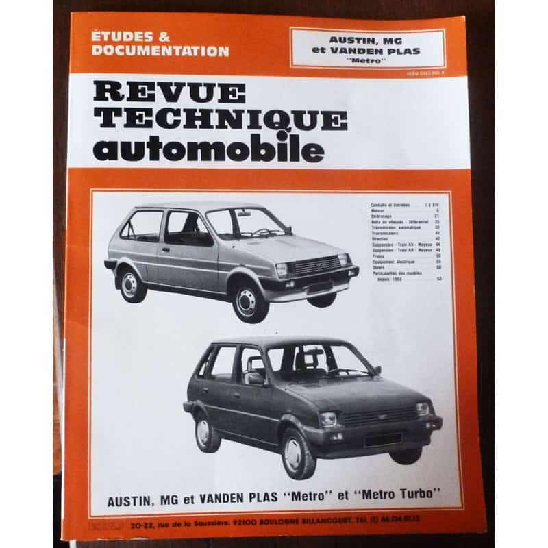 AUSTIN MG VANDEN PLAS METRO Tous types

RRTA0428.2 - Réédition