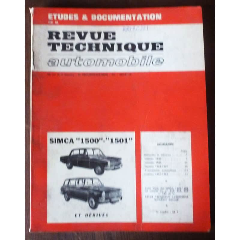 copy of 1500 64-65 Revue Technique Simca Talbot