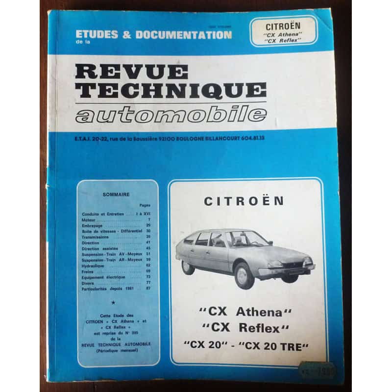 copy of CX 2.0 - 2.2 - Revue Technique Citroen