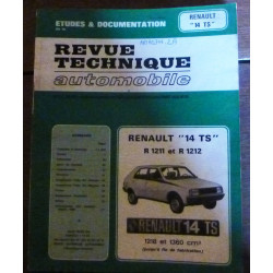 RENAULT R14 TS 1218cc, 1360cc R1211, R1212 1976 - 1983

RRTA0394.2A  - Réédition