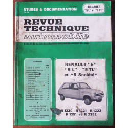 RENAULT R5 L - R5 TL et Société

R1220, R1221, R1222, R1391, R2382

RRTA0318.4 - Réédition