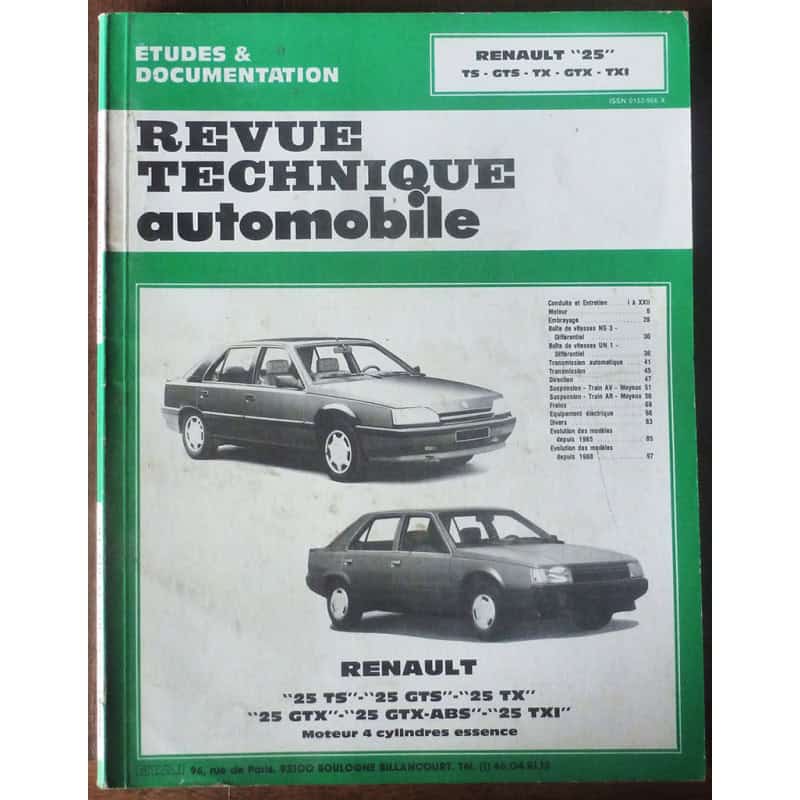 copy of R25 Ess  Revue Technique RENAULT