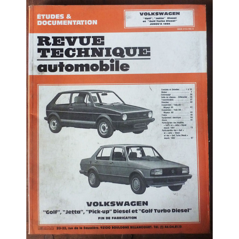 copy of Golf Die Revue Technique Volkswagen