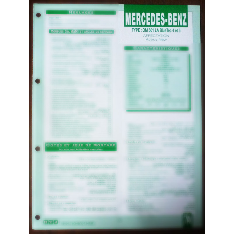 copy of OM 651 DE 22 LA - Fiche Technique Mercedes