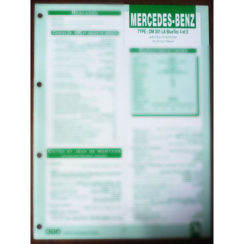 MERCEDES-BENZ Actros New

Type : OM 501 LA BlueTec 4 et 5

Ref : FT-MER-74