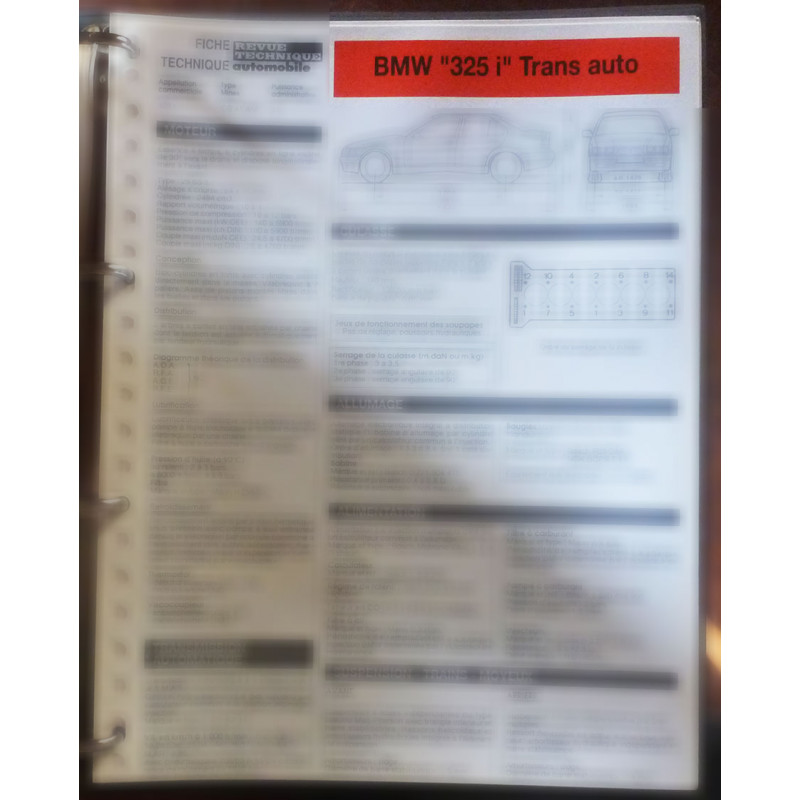 copy of 320i  dep. 91 '  Fiche Technique Bmw
