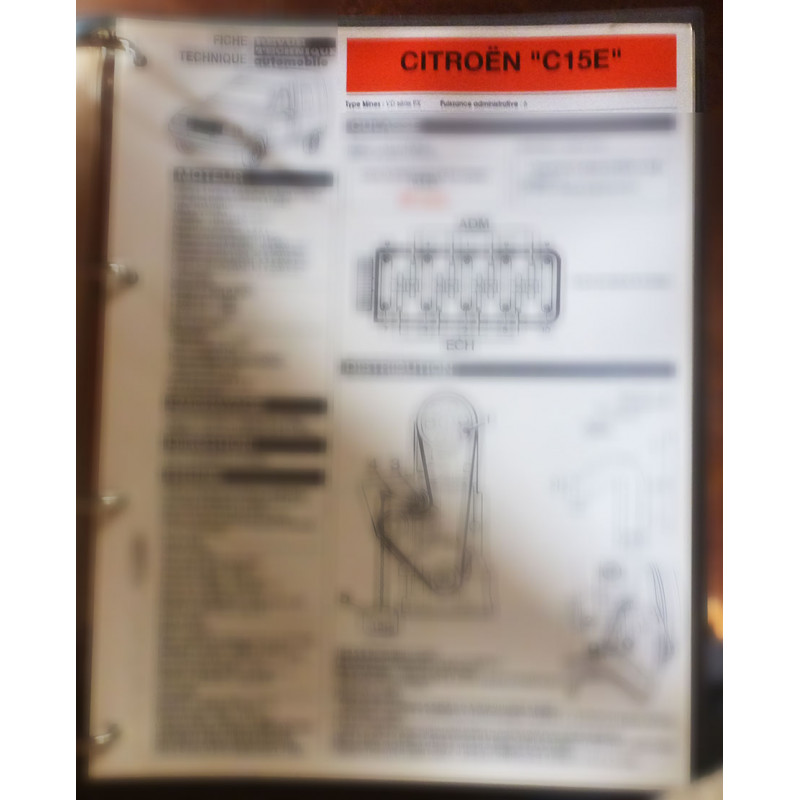 copy of C15E TU1-H1A Fiche Technique Citroen