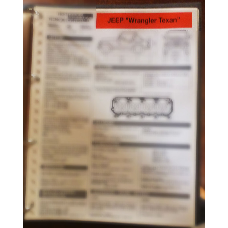 Fiches techniques des JEEP