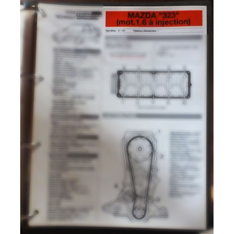 copy of 323 1600 - Fiche Technique Mazda
