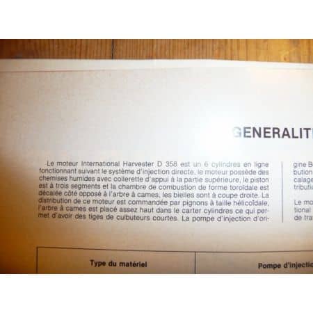 IH 3945 3965 Revue Technique TP Deutz