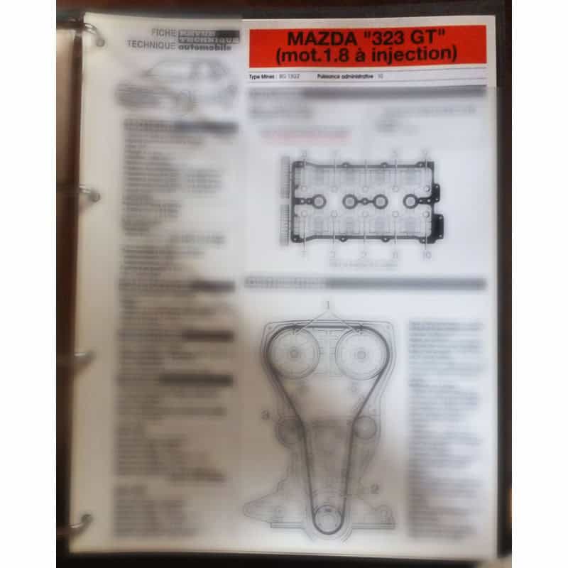 copy of 323 1600 - Fiche Technique Mazda