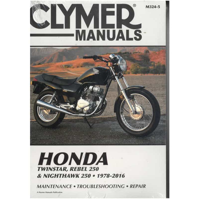Twinstar, Rebel 250 Nighthawk 250 78-16 Revue technique Clymer HONDA Anglais