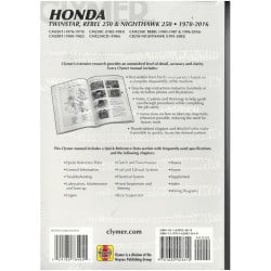 Twinstar, Rebel 250 Nighthawk 250 78-16 Revue technique Clymer HONDA Anglais
