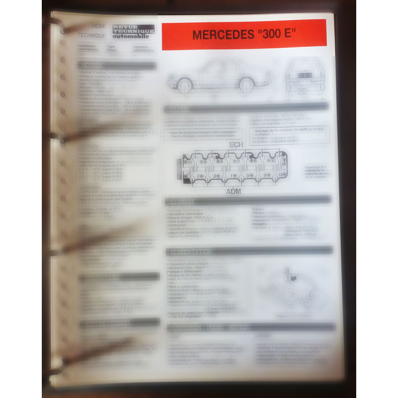 copy of 190E Fiche Technique Mercedes
