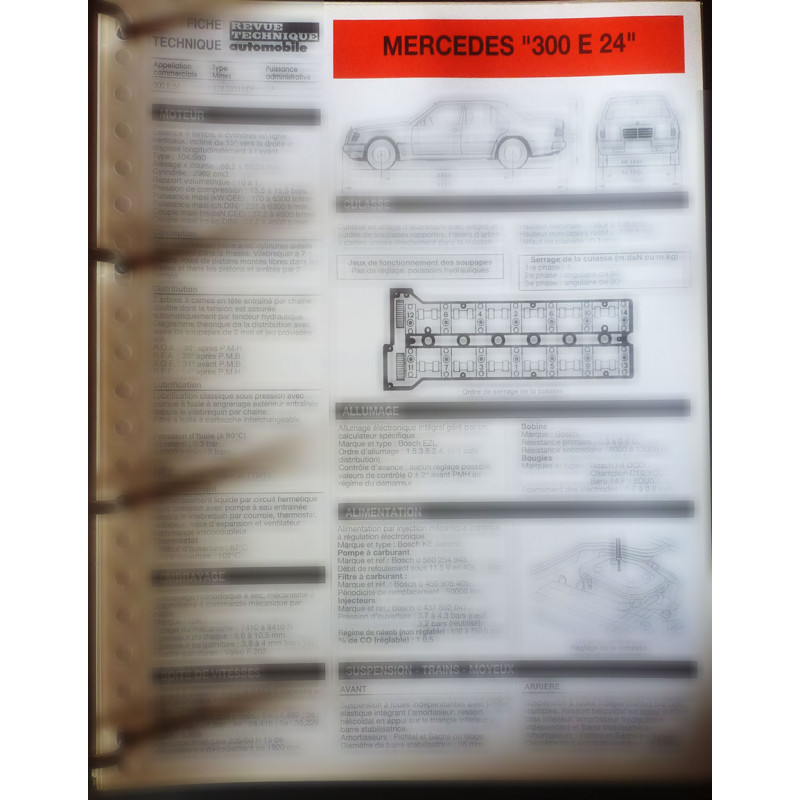 copy of 190E Fiche Technique Mercedes