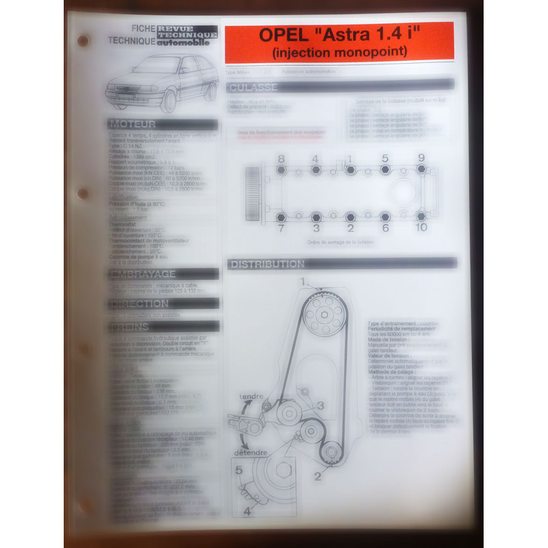 copy of Corsa 1.0l Fiche Technique Opel