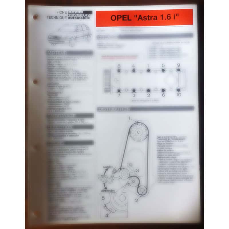 copy of Corsa 1.0l Fiche Technique Opel