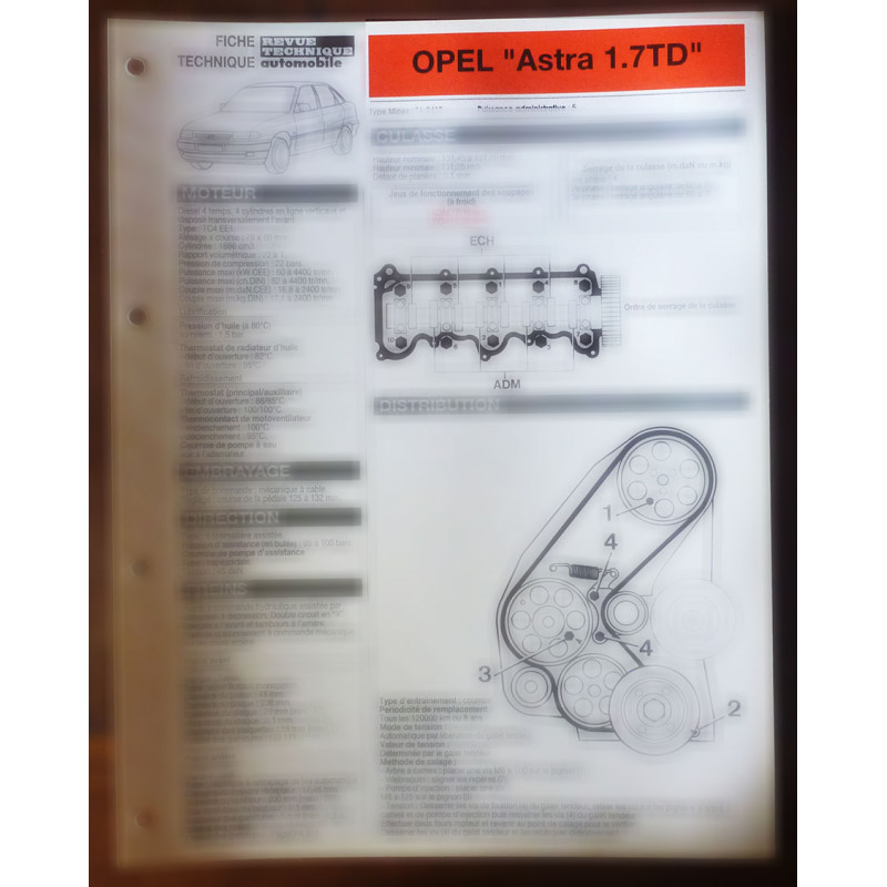 copy of Corsa 1.0l Fiche Technique Opel