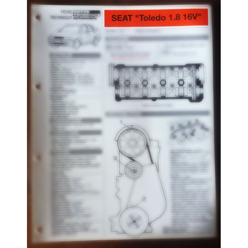 copy of Toledo 1.6 -  Fiche technique Seat