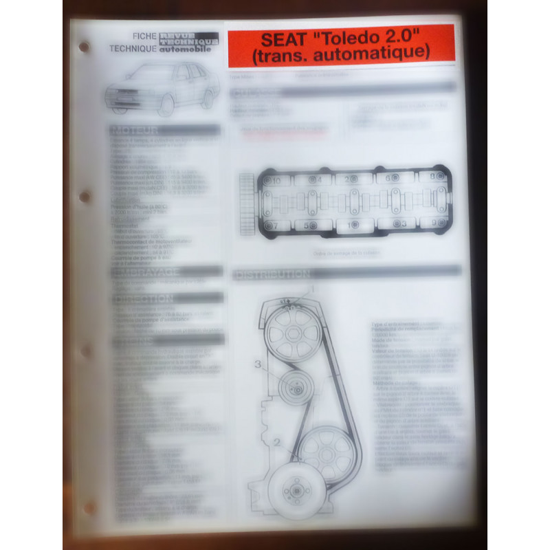 copy of Toledo 1.6 -  Fiche technique Seat