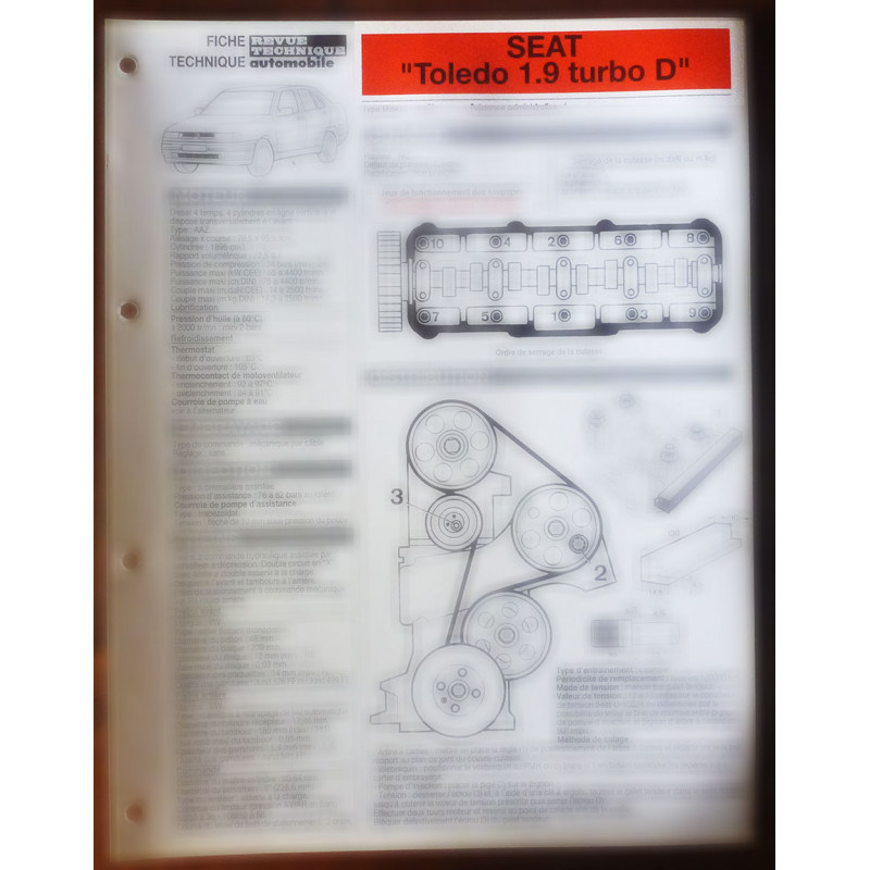 copy of Toledo 1.6 -  Fiche technique Seat