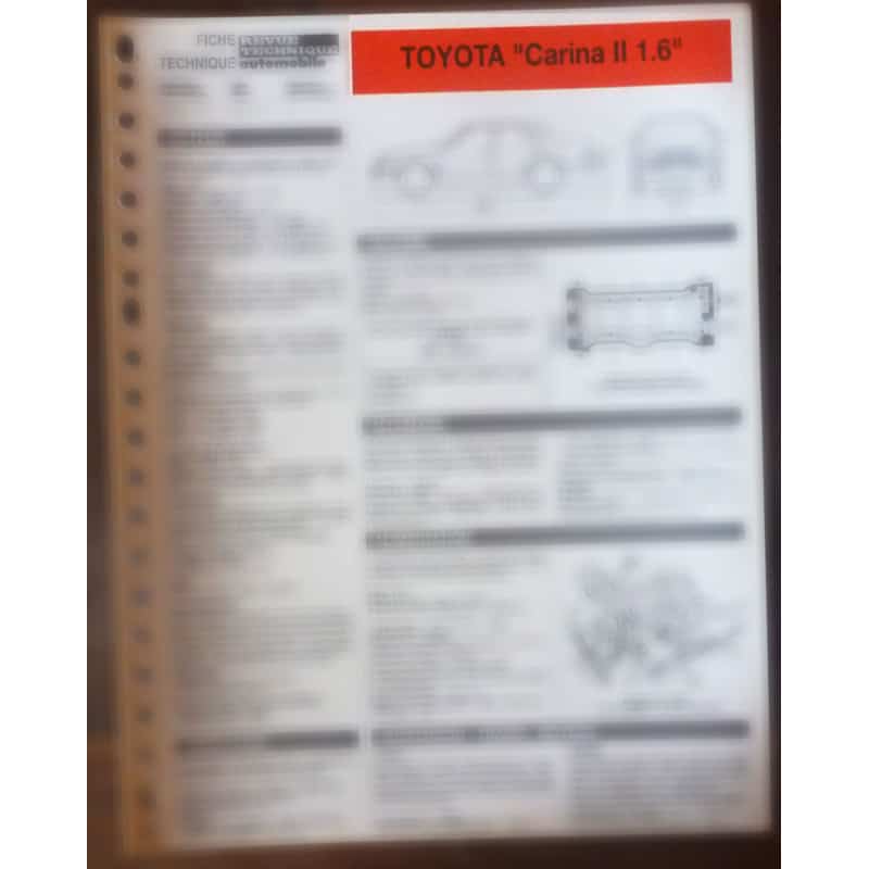 copy of Corolla GTI  Fiche technique Toyota